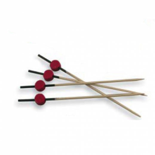 pick rojo-negro 12cm natural bambu 100und