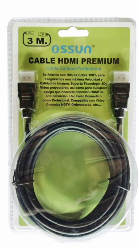 cable hdmi alta definicion 14x4,5mm  3 m