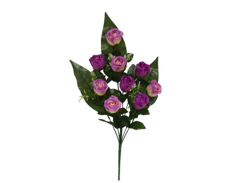 ramo palma capullos mix x9 53cm violeta