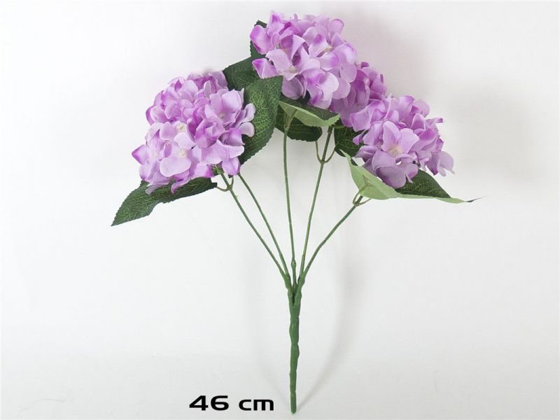 ramo hortensia x5 46cm violeta