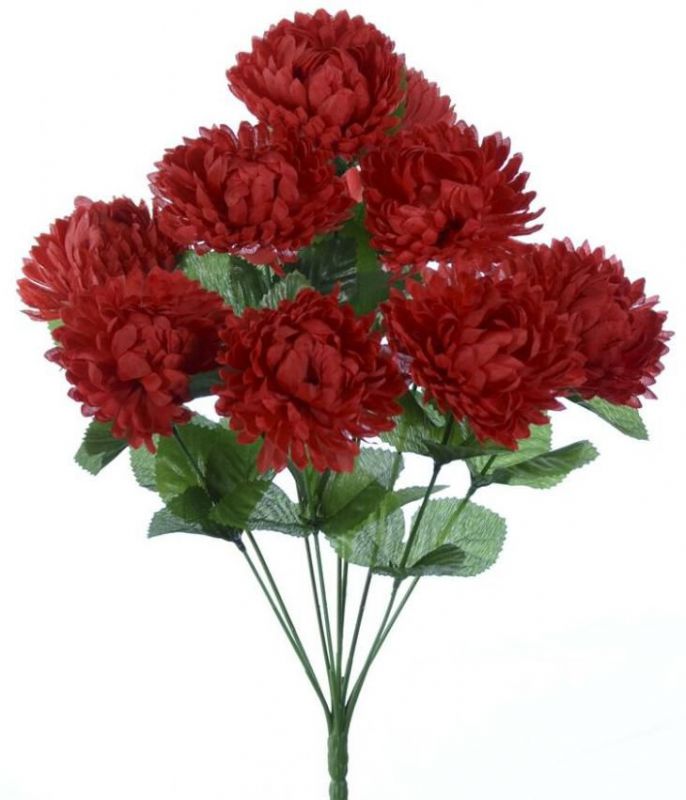 ramo crisantemo x10 44cm rojo