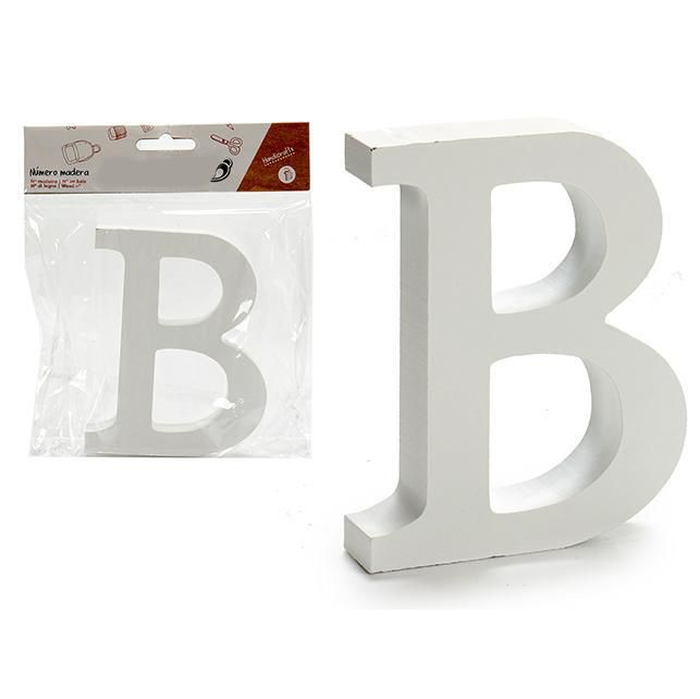 letra b madera blanca 2x11cm
