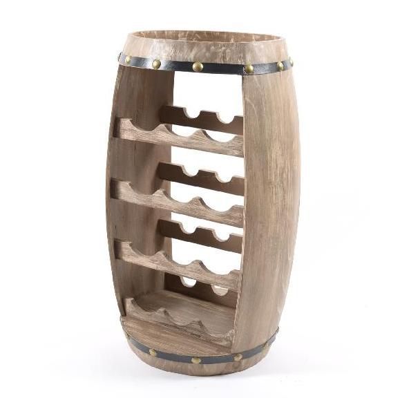 barril de madera 14 botellas h.65x40x34cm