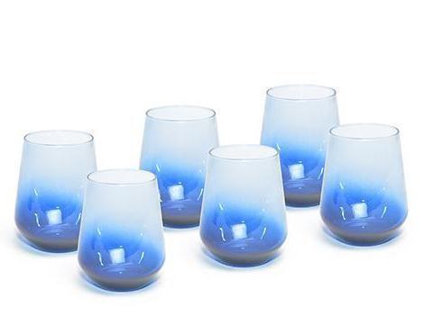 vasos conico azul 425ml 6unid