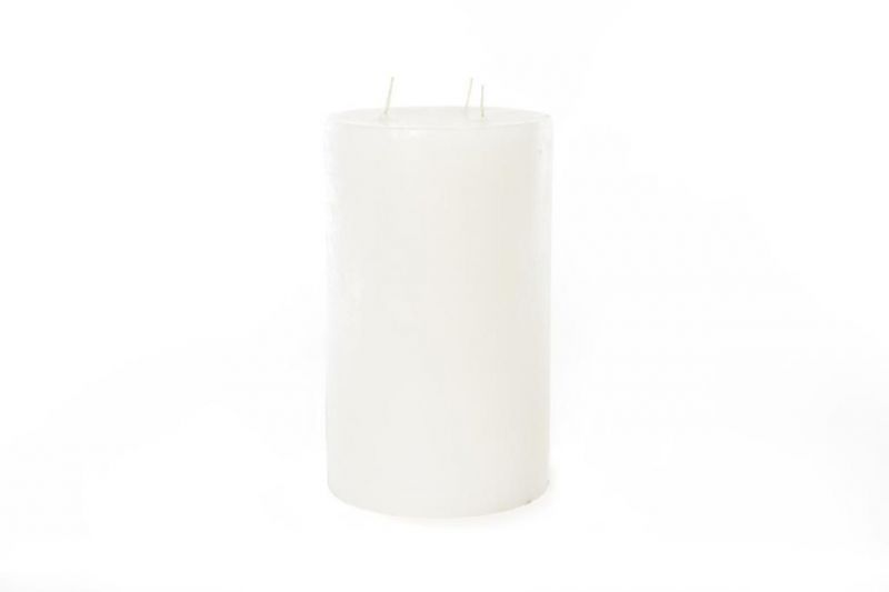 vela pilar blanca rustica 25x15cm perfumada
