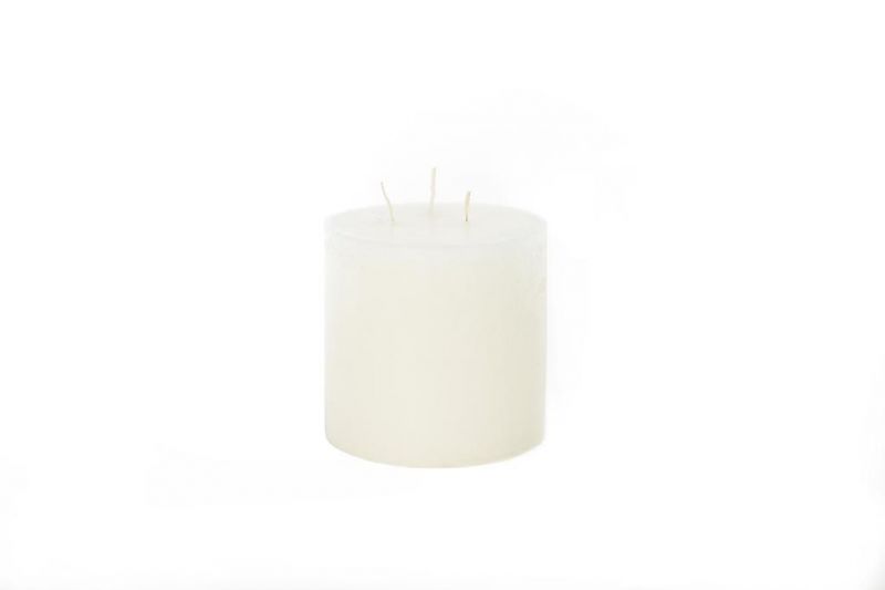 vela pilar blanca rustica 15x15cm perfumada