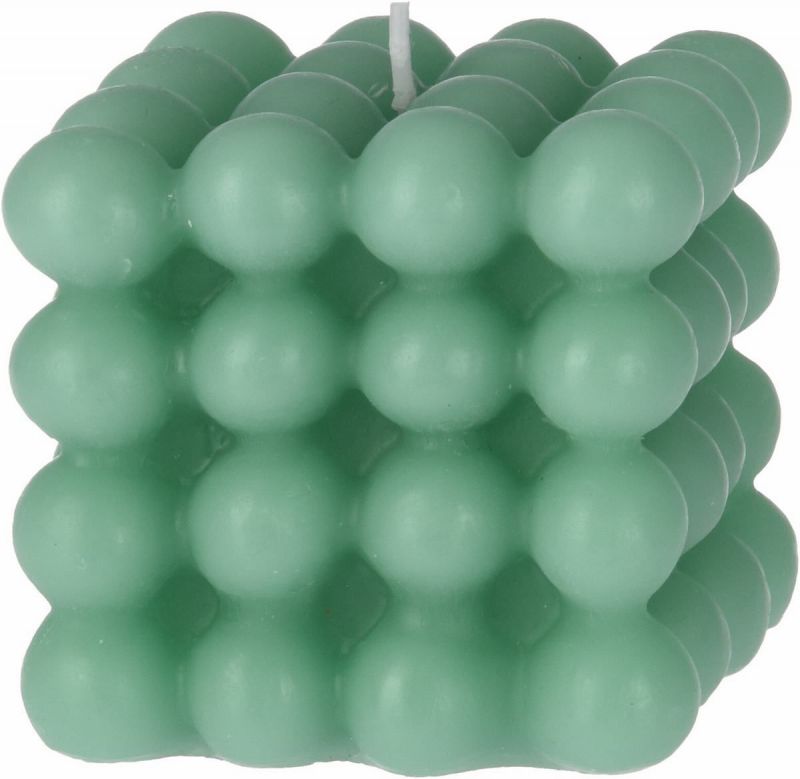 vela cubica esferas mediana verde