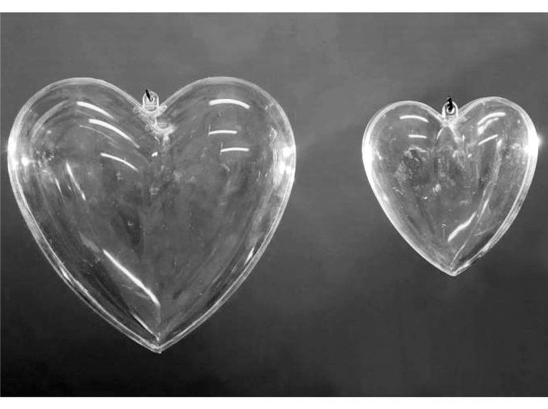 colgante corazon transparente diy 16cm