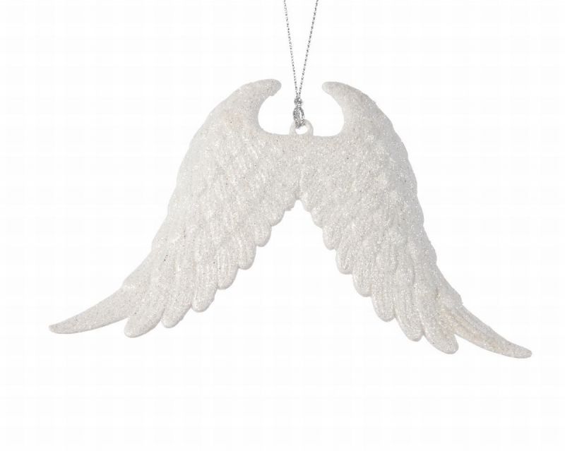 colgante arbol alas angel 16x10x2,5cm blanco brillo