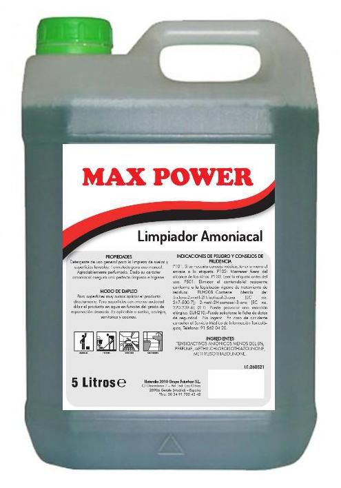 limpiador amoniacal pino max power 5l