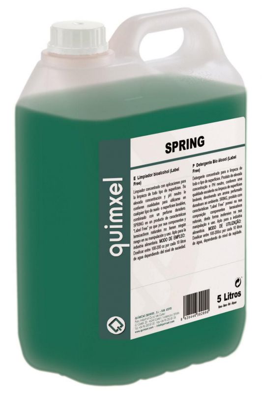 limpiador bioalcohol label free spring 5l. quimxel