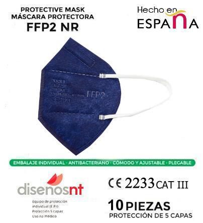 mascarilla ffp2 azul marino unidad