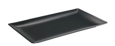 bandeja rectangular negra 30x15x2cm stoneware