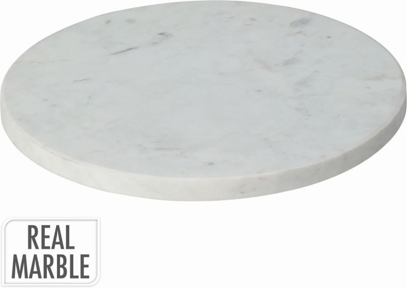 plato redondo  plano marmol blanco 28x1,5cm