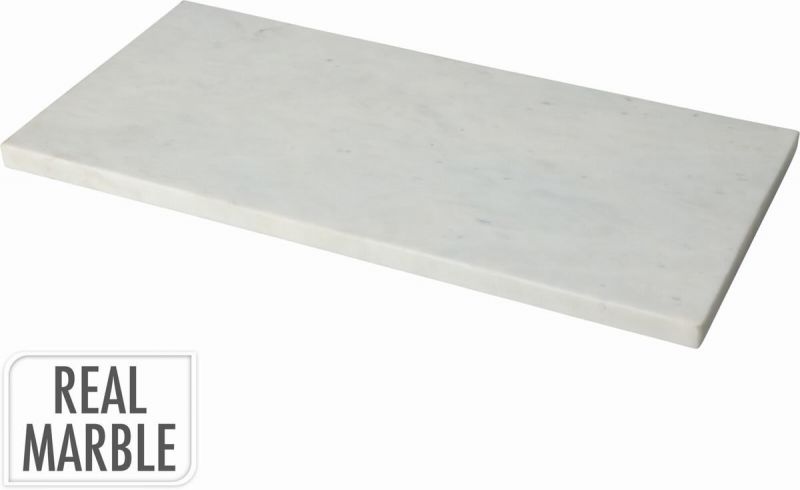 fuente rectangular plana marmol blanco 40x20xh1,5cm