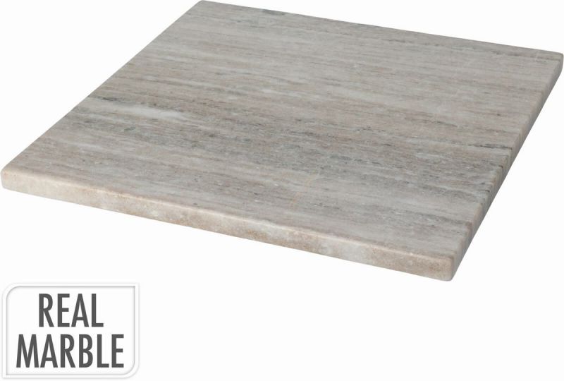 plato cuadrado plano marmol gris 30x30xh1,5cm