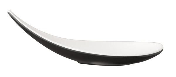 cuchara halftone melamina blanco/negro 14,5x4,5cm