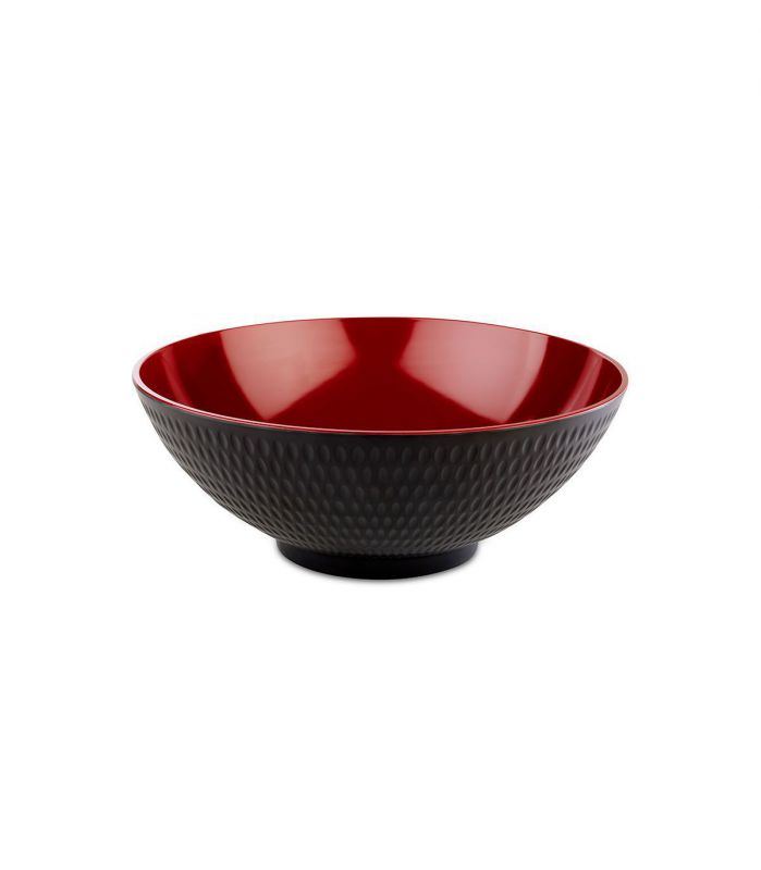 bowl asia plus melamina negro/rojo h12,5x32,5cm ap