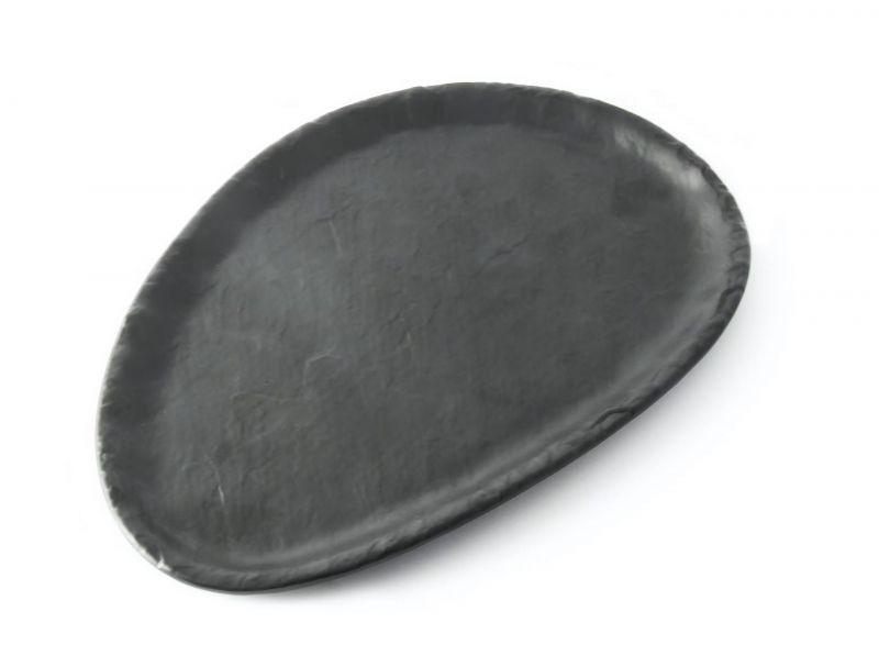 plato ovalado 25x15cm negro