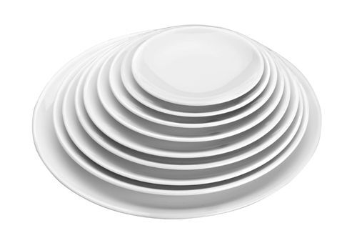 plato blanco redondo 20 cm melamina lacor