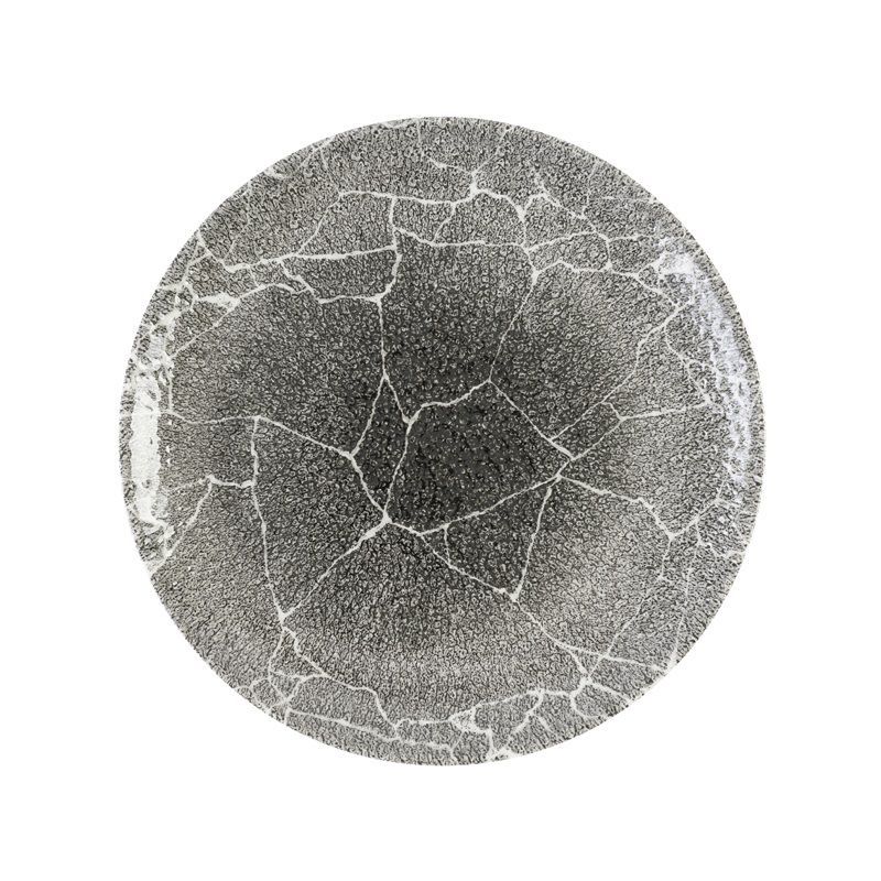 plato llano 28,8cm kintsugi reverse quartz black churchill