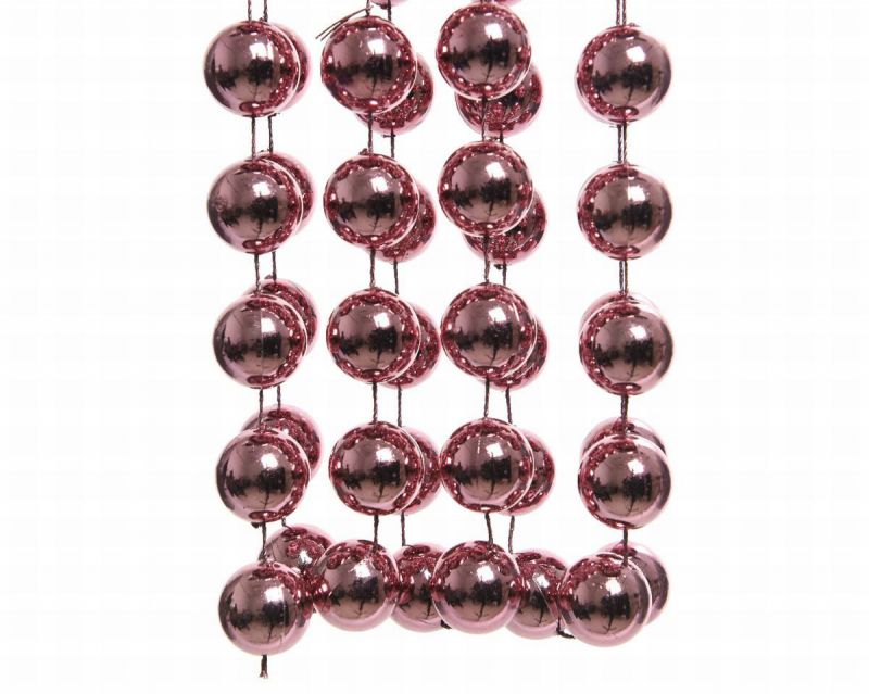 guirnalda perlas rosa brillo 270x2cm
