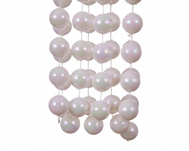 guirnalda perlas blanco brillo 270x2cm