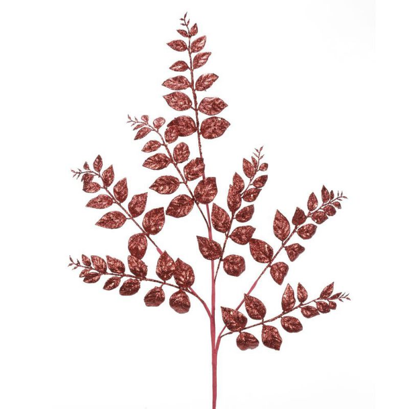 rama hojas plastico rojo 35x0,4x90cm
