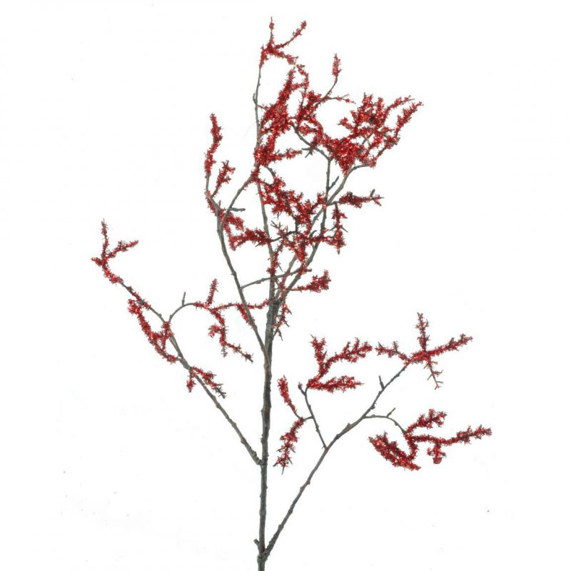 rama con purpurina 90cm rojo
