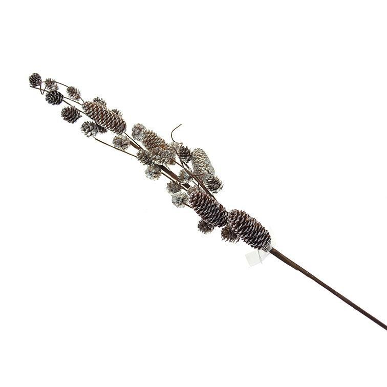 ramo piñas natural 110cm plata