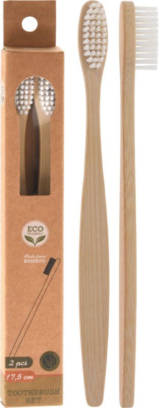 set 2 cepillos dientes bambu