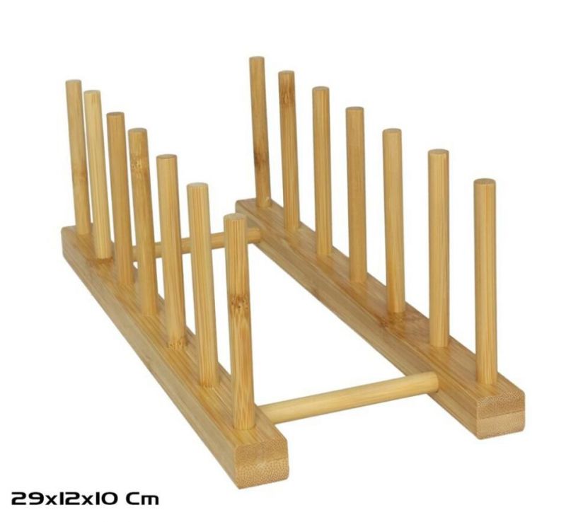 soporte 6 platos bambu 29x12,5cm