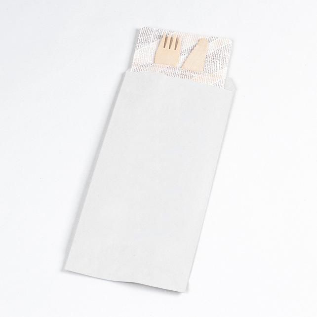 bolsa papel portacubiertos 11x24cm eco blanco 1000