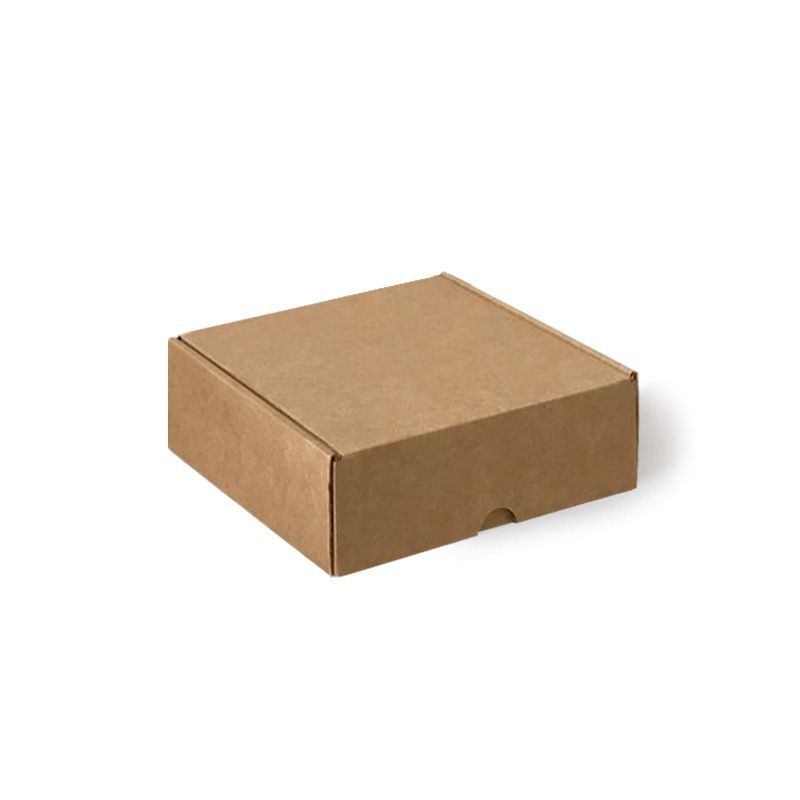 caja carton kraft tapa 16x16x8cm 50unid