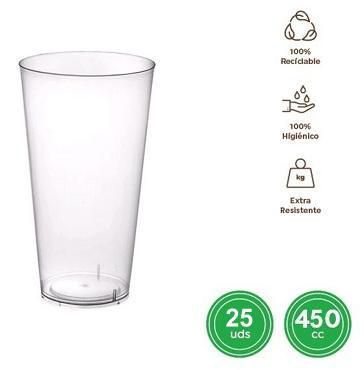 vaso cocktail reutilizable pp 450ml 25unid