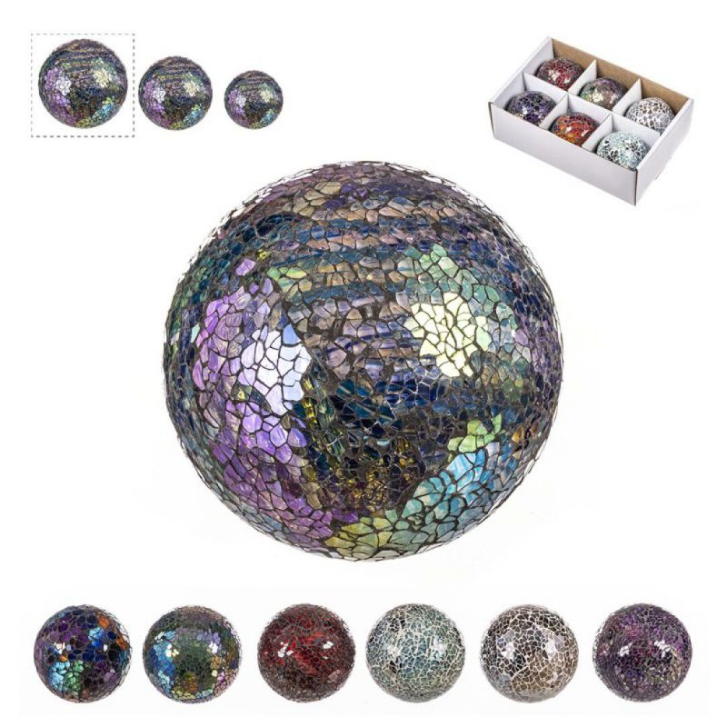 bola decoracion mosaico 10cm mix colores surtidos