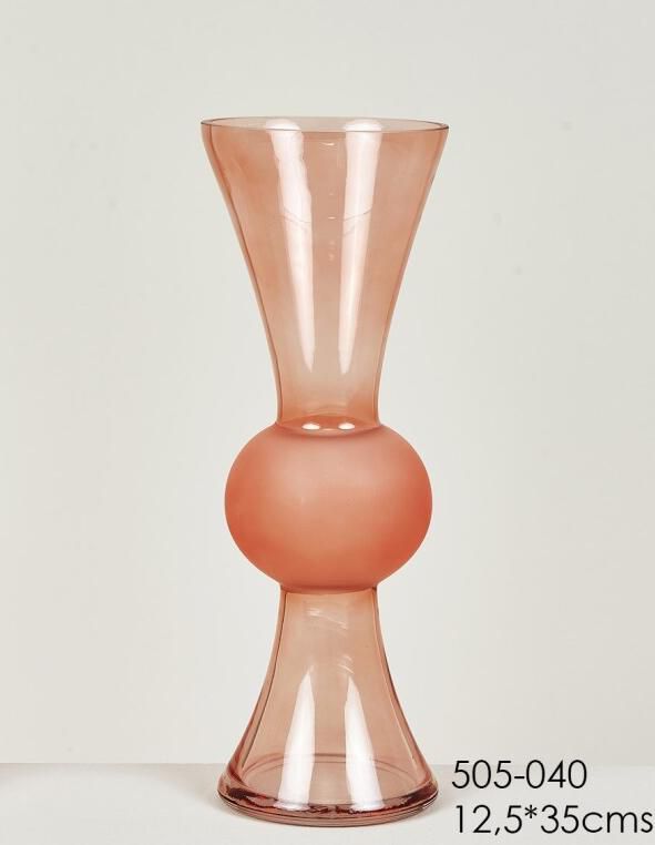 jarron cristal oriko rosa 12,5x35cm
