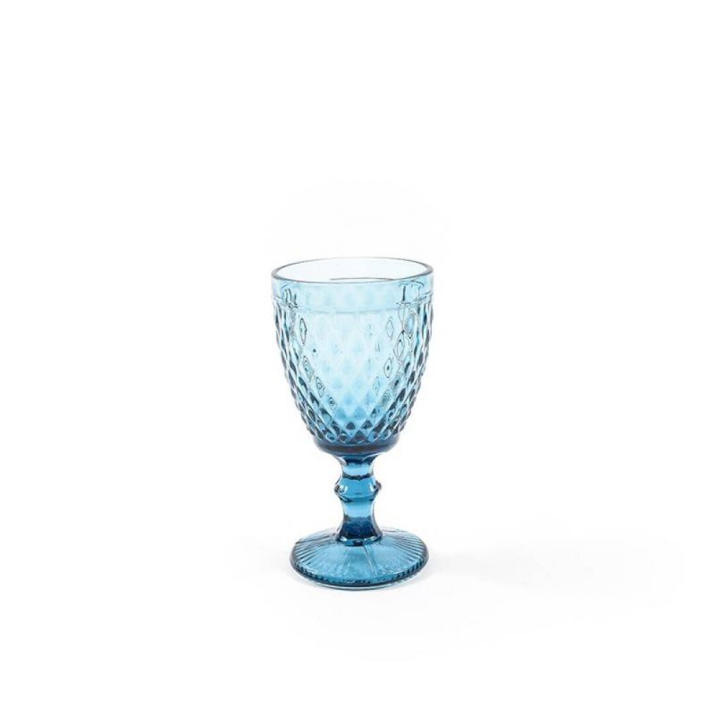 copa vino vidrio everyday 8,5x17cm azul