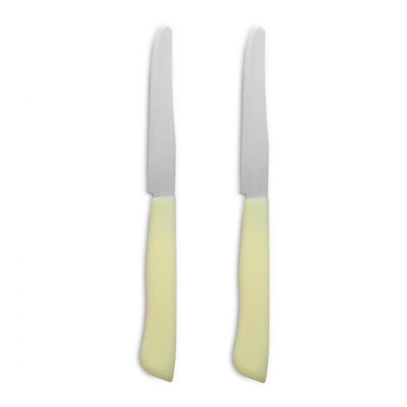 blister 2 cuchillos mantequilla mango plastico 0,8mm