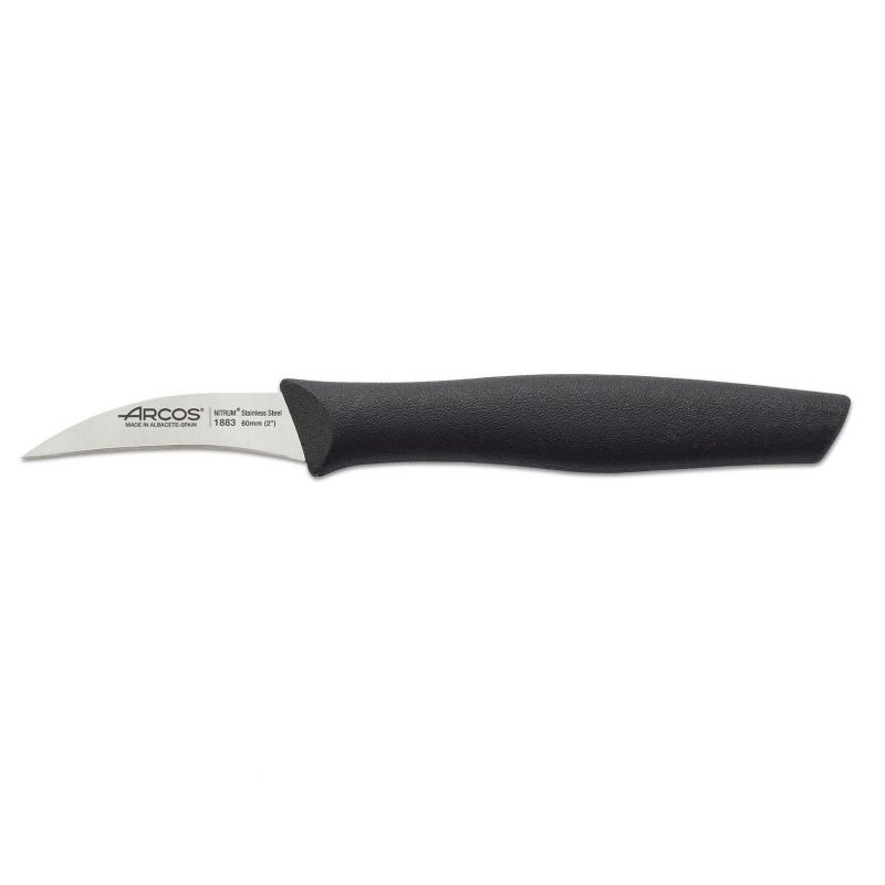 cuchillo mondador negro 60mm acero inox