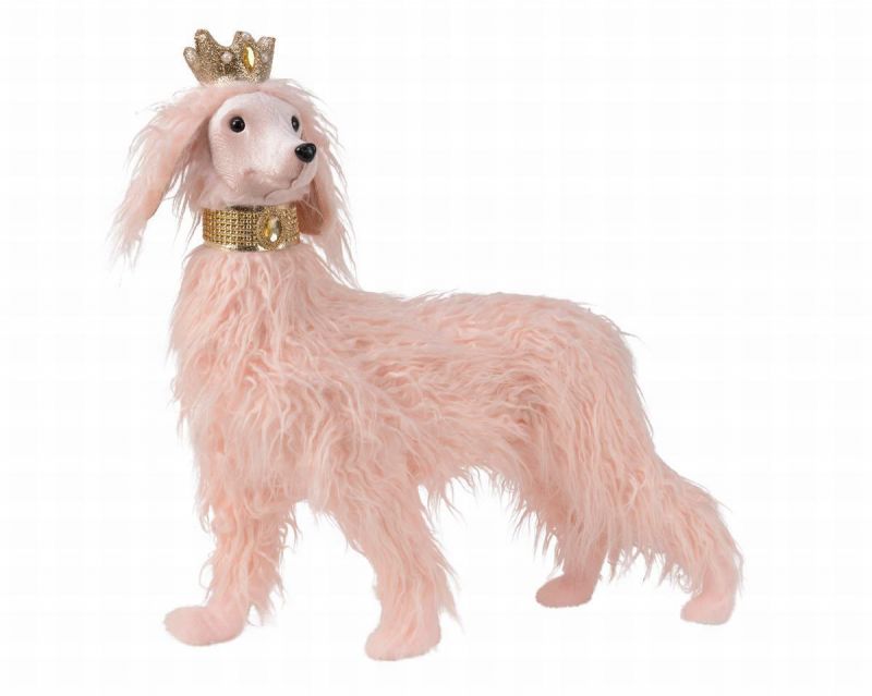 perro principe peludo 55cm rosa