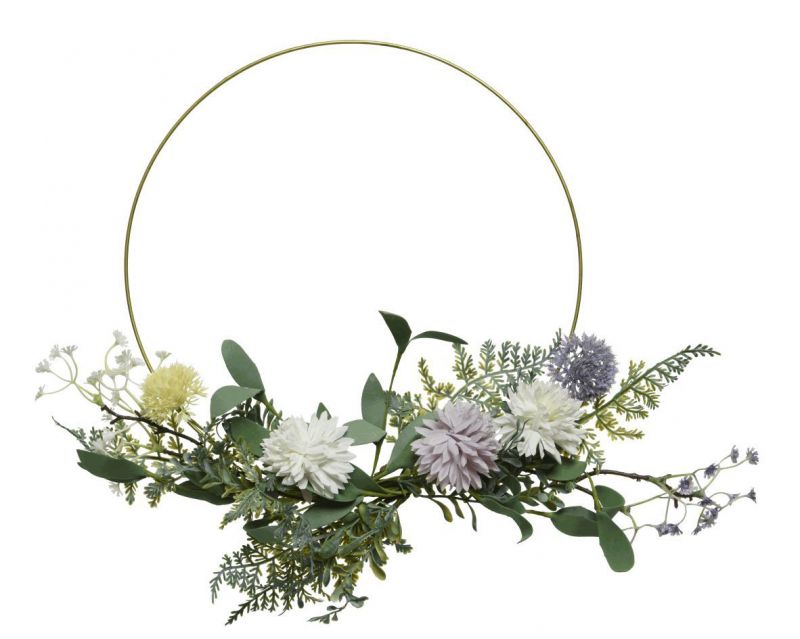 aro guirnalda decorativa lilas 40cm