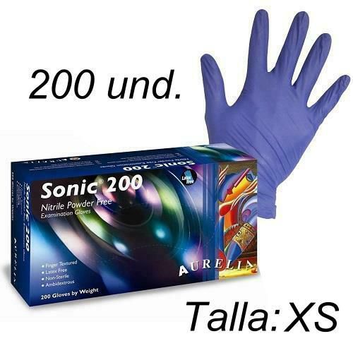 guante nitrilo s/polvo sonic t/xs 200 und.