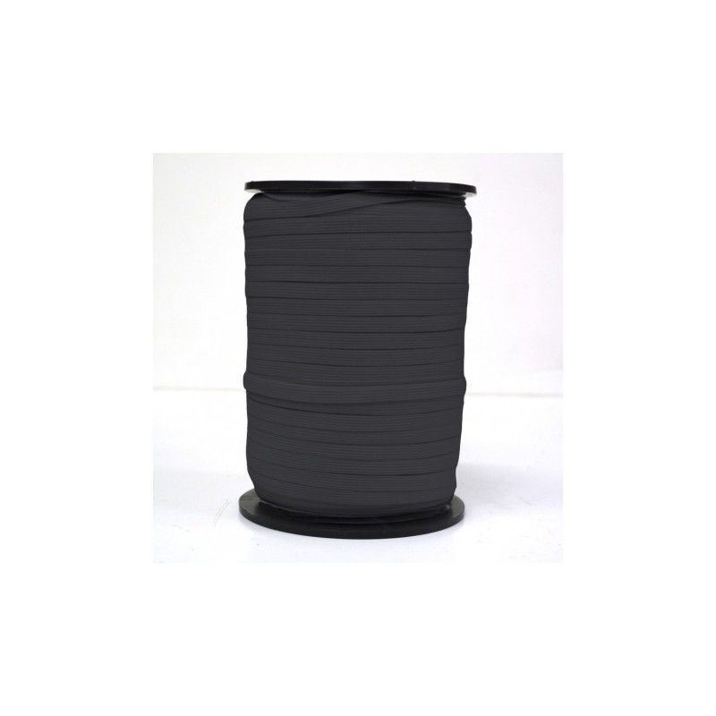 trenza elastica negro n. 8 - 6mm   metros