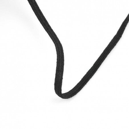 trenza elastica negro n. 4- 3mm metros
