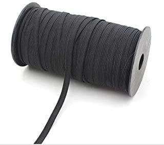 trenza elastica negro n. 6- 5mm metros