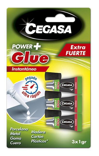 adhesivo instantaneocegasa power glue 3x1gr