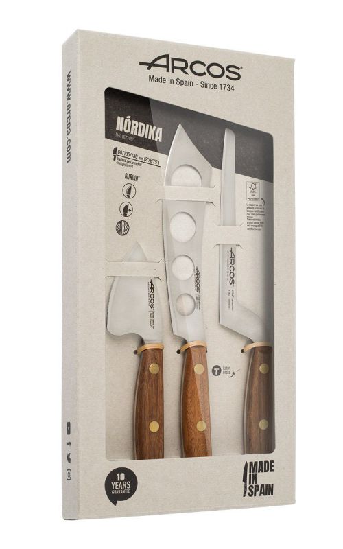 set cuchillos para queso 3pzs nordika fsc