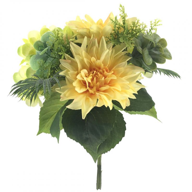atado dahlias hortensias 33cm amarillo