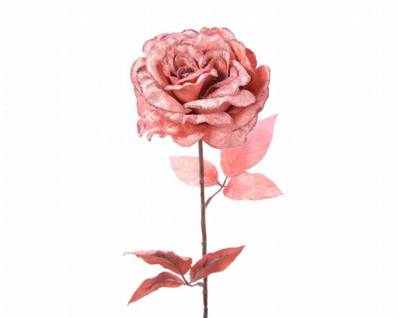 rosa fantasia c/brillo 60cm oro/rosa
